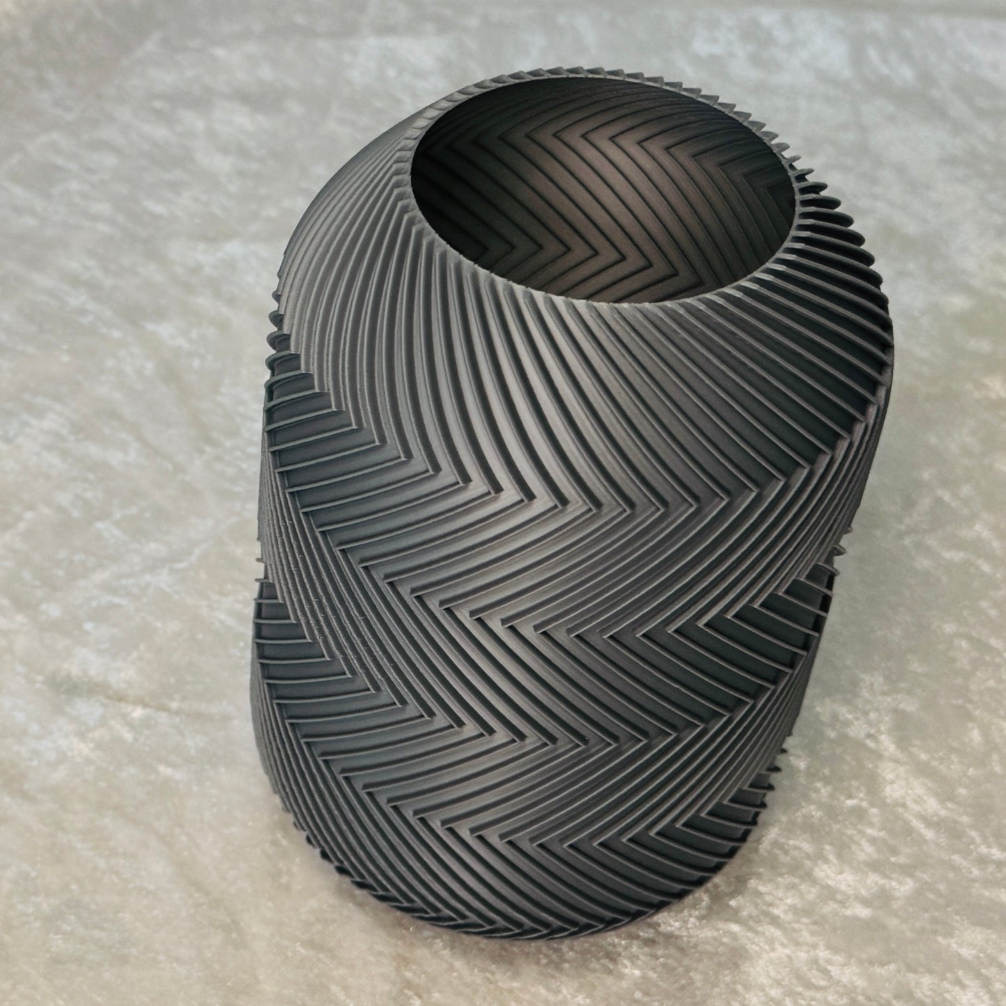 Ethereal Hues: 15cm 3D-Printed Vase in Pastel, Wood Tones & Sleek Greys