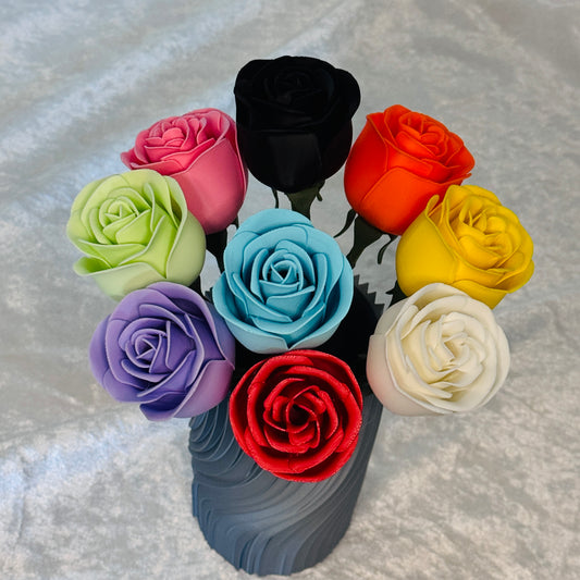 Ethereal Hues: 15cm 3D-Printed Vase in Pastel, Wood Tones & Sleek Greys