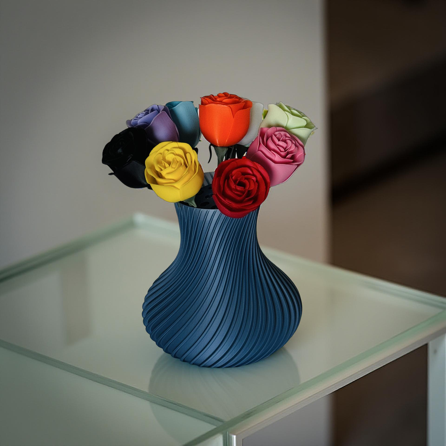 Bloombox Horizon Vase: Modern 3D Printed Display for Botanicals, Lego Flowers & Contemporary Decor