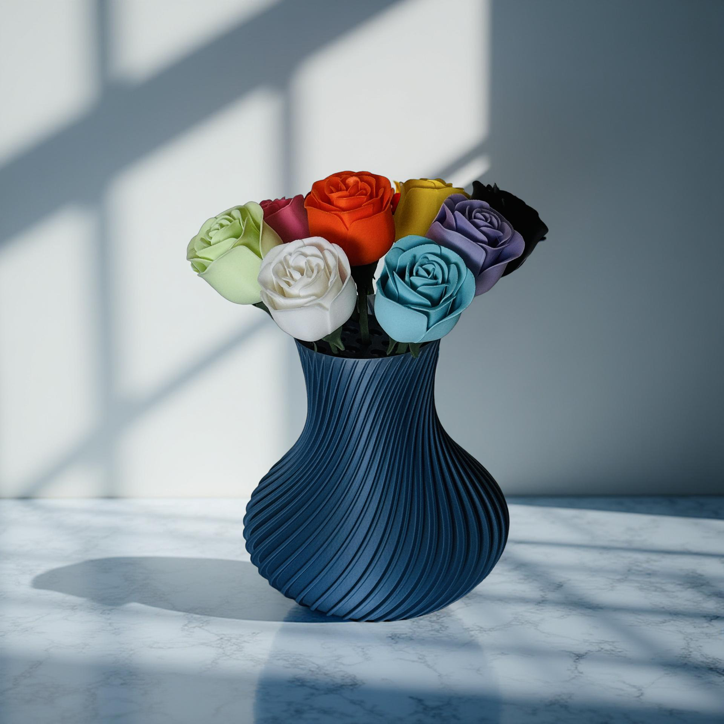 Bloombox Horizon Vase: Modern 3D Printed Display for Botanicals, Lego Flowers & Contemporary Decor