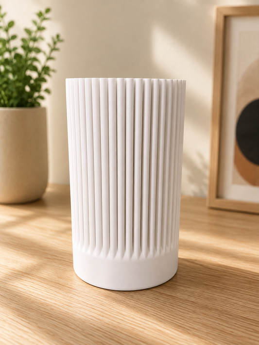 Vase for LEGO Olivia Rodrigo Flowers 11507| Modern Ribbed Vase | 12cm Tall
