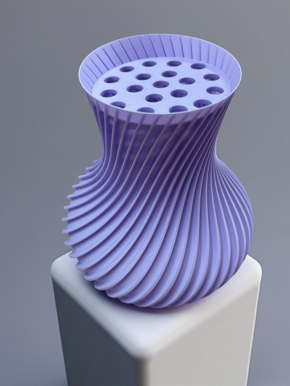 Bloombox Horizon Vase: Modern 3D Printed Display for Botanicals, Lego Flowers & Contemporary Decor