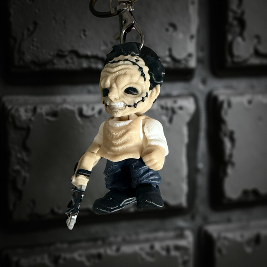 Leather Face Keychain