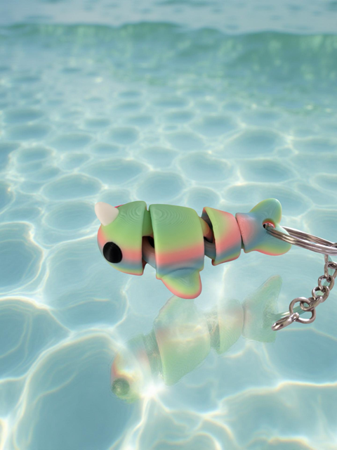 Fleximals Cute Flexi 3D Printed Animal Buddies- Keychains