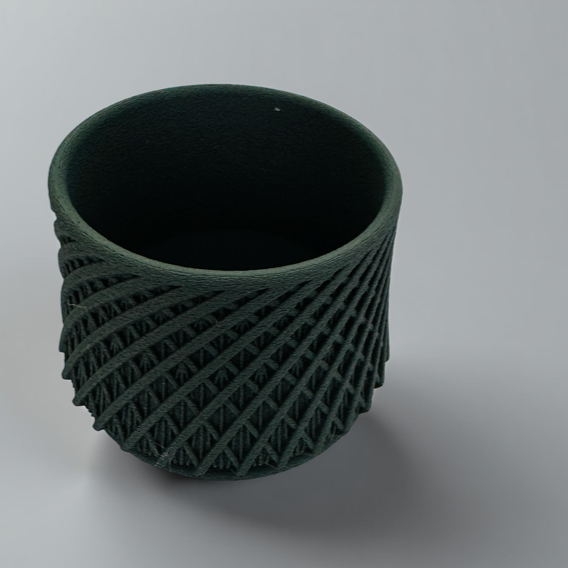 3D Printed Geometric Olive Planter