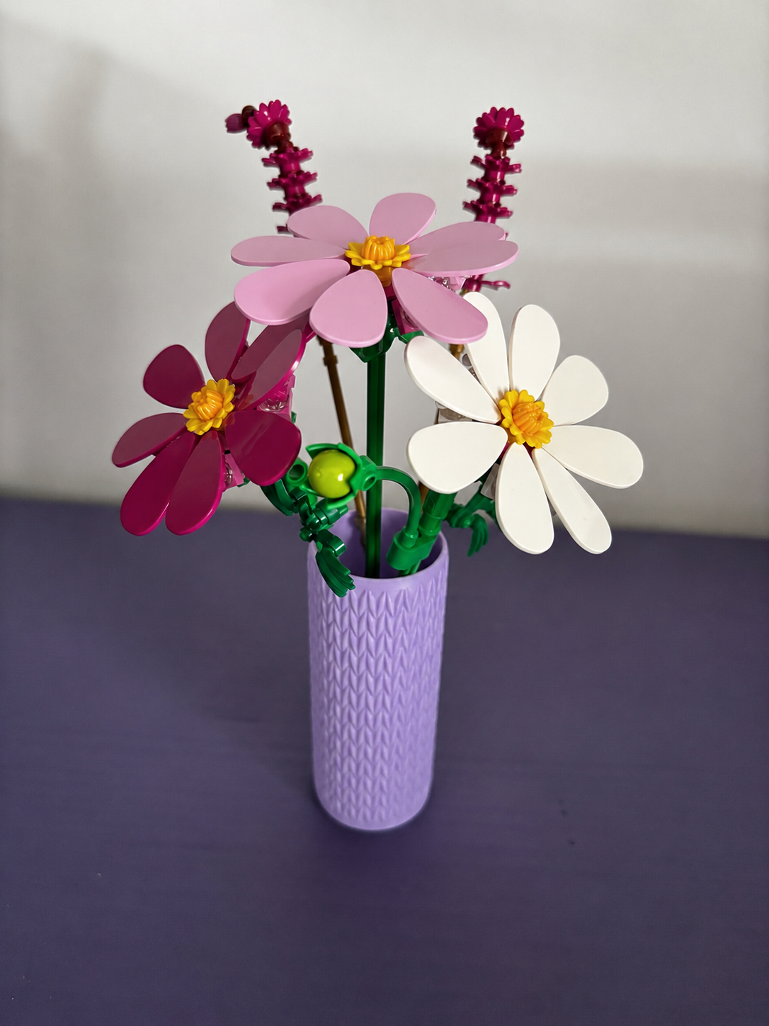 Vase for LEGO Botanicals Cosmos Flowers 11514 | Modern Knitted Vase | 11cm  Tall