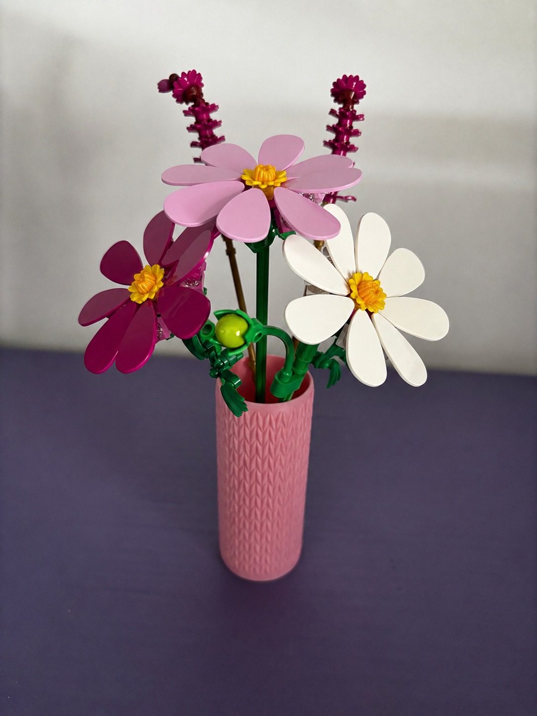 Vase for LEGO Botanicals Cosmos Flowers 11514 | Modern Knitted Vase | 11cm  Tall