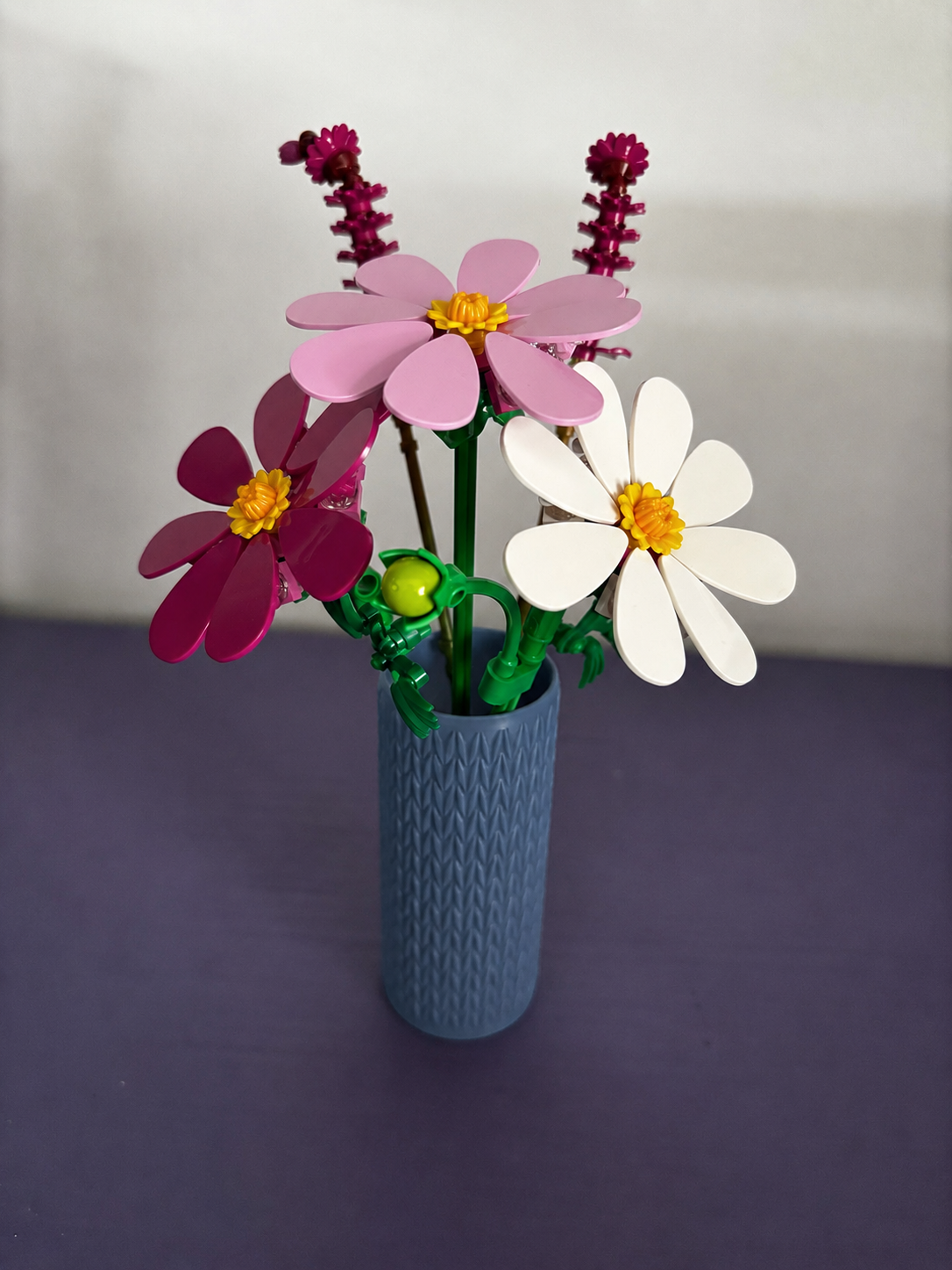 Vase for LEGO Botanicals Cosmos Flowers 11514 | Modern Knitted Vase | 11cm  Tall