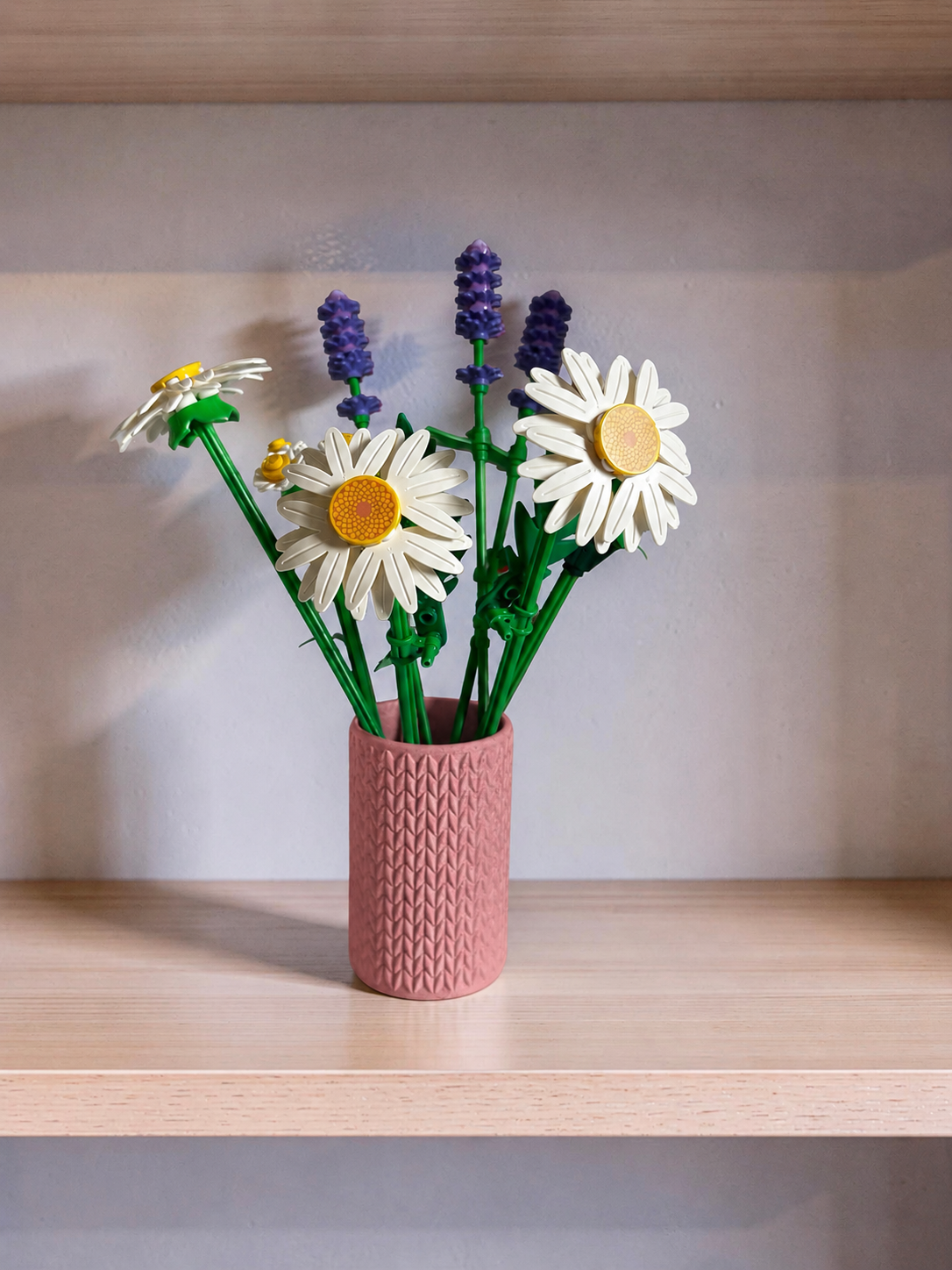 Vase for LEGO Botanicals Daisies 11508 | Modern Knitted Vase | 8cm Tall