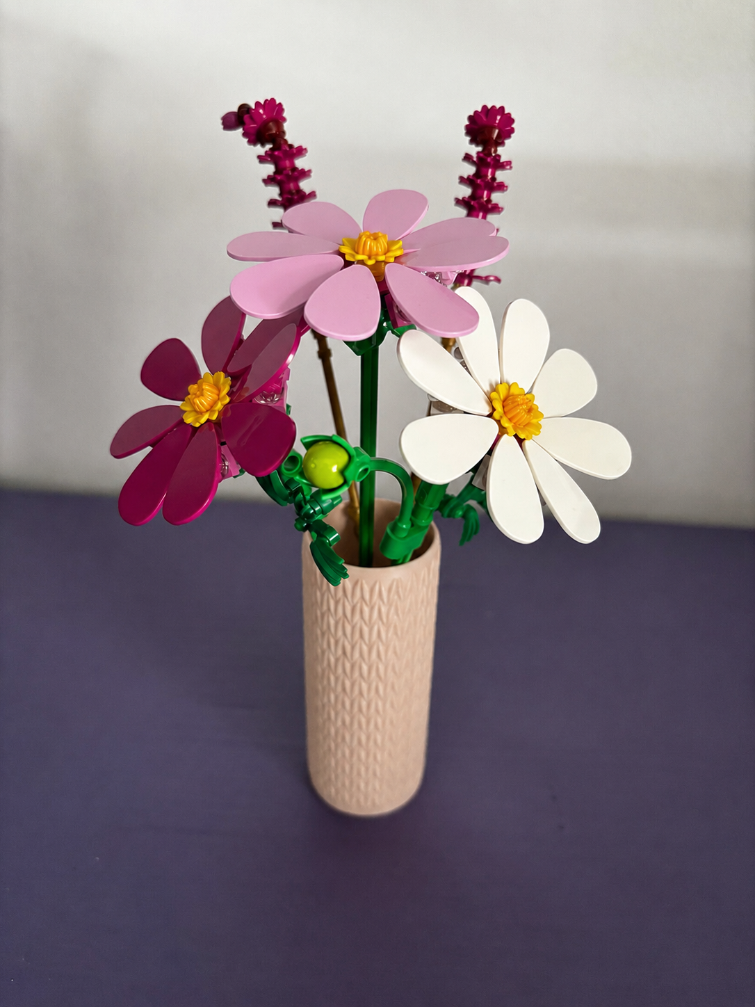 Vase for LEGO Botanicals Cosmos Flowers 11514 | Modern Knitted Vase | 11cm  Tall