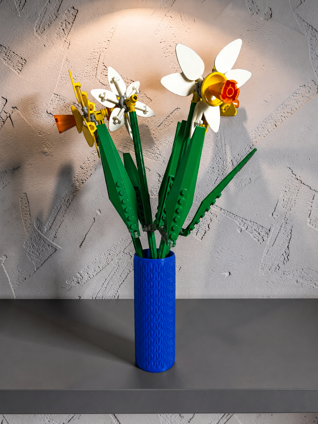Vase for LEGO Icons Daffodils 40646 | Modern Knitted Vase | 11cm Tall