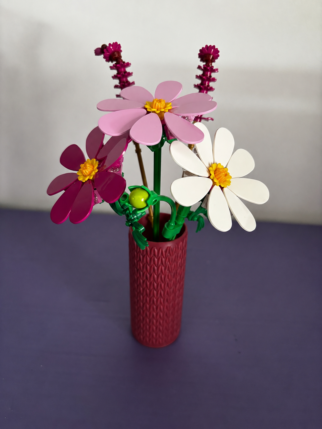 Vase for LEGO Botanicals Cosmos Flowers 11514 | Modern Knitted Vase | 11cm  Tall