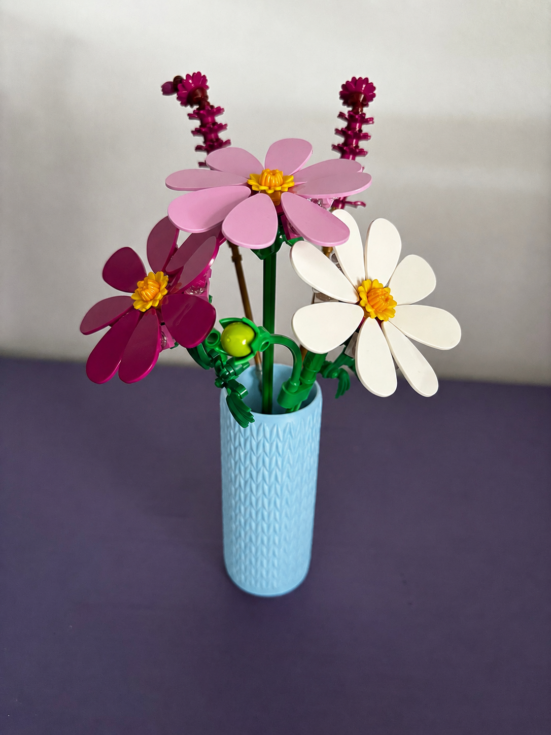 Vase for LEGO Botanicals Cosmos Flowers 11514 | Modern Knitted Vase | 11cm  Tall