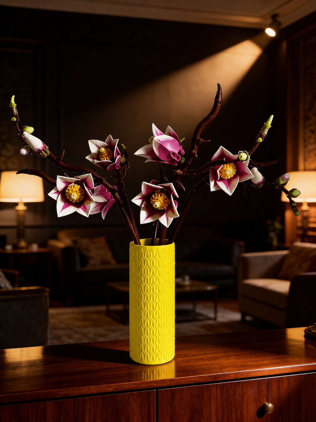 Vase for LEGO Magnolia Branches 11510 | Modern Knitted Vase | 18cm Tall