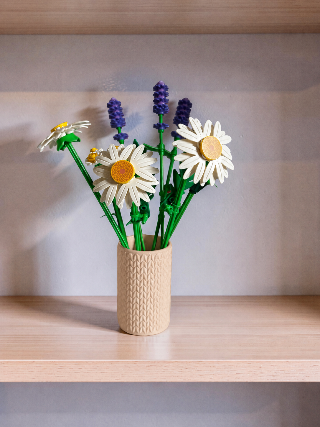 Vase for LEGO Botanicals Daisies 11508 | Modern Knitted Vase | 8cm Tall