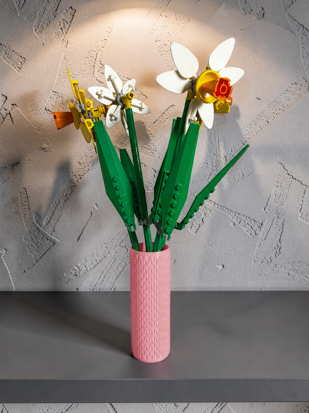 Vase for LEGO Icons Daffodils 40646 | Modern Knitted Vase | 11cm Tall