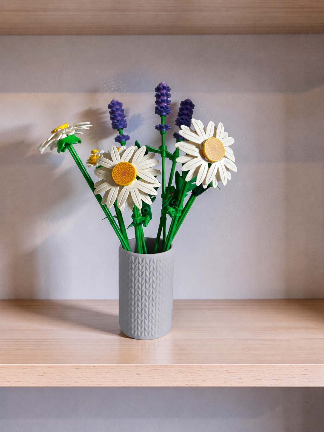 Vase for LEGO Botanicals Daisies 11508 | Modern Knitted Vase | 8cm Tall