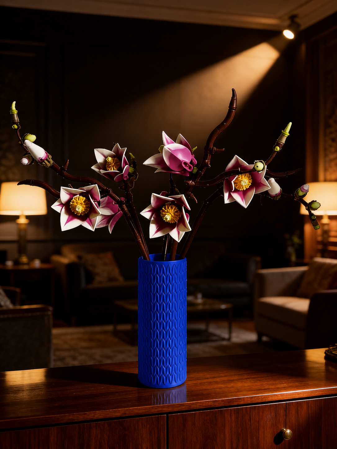 Vase for LEGO Magnolia Branches 11510 | Modern Knitted Vase | 18cm Tall