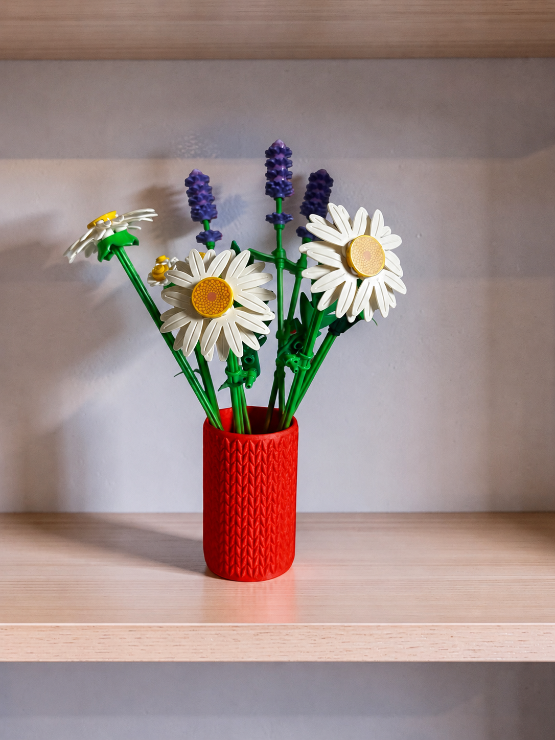 Vase for LEGO Botanicals Daisies 11508 | Modern Knitted Vase | 8cm Tall
