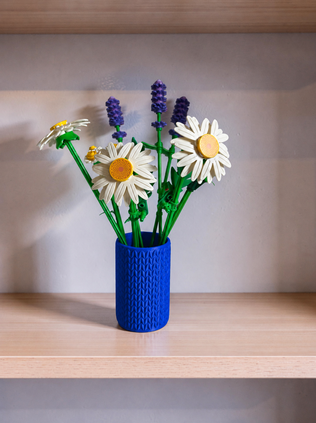 Vase for LEGO Botanicals Daisies 11508 | Modern Knitted Vase | 8cm Tall