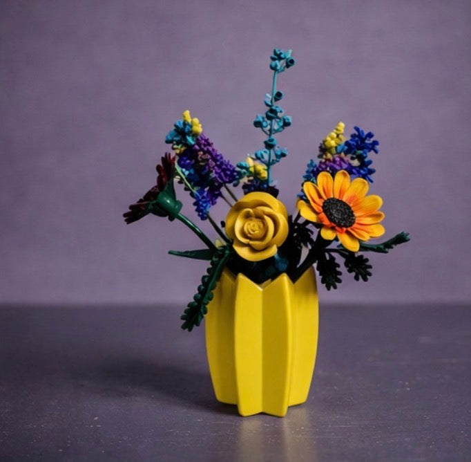Vase For Lego Flowers,Bouquets, Botanicals tulips, Pink Roses, Red Roses 40461
