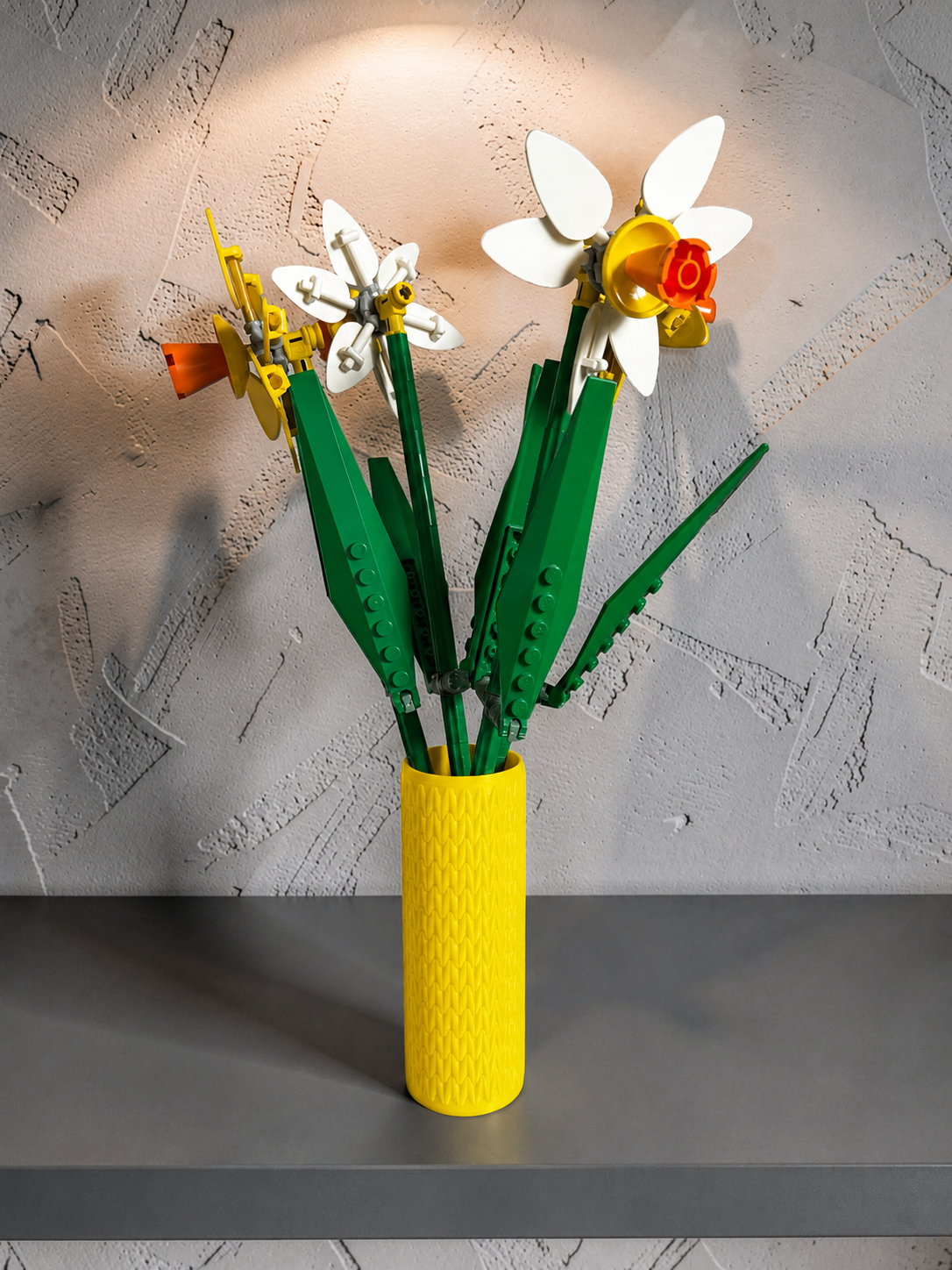 Vase for LEGO Icons Daffodils 40646 | Modern Knitted Vase | 11cm Tall