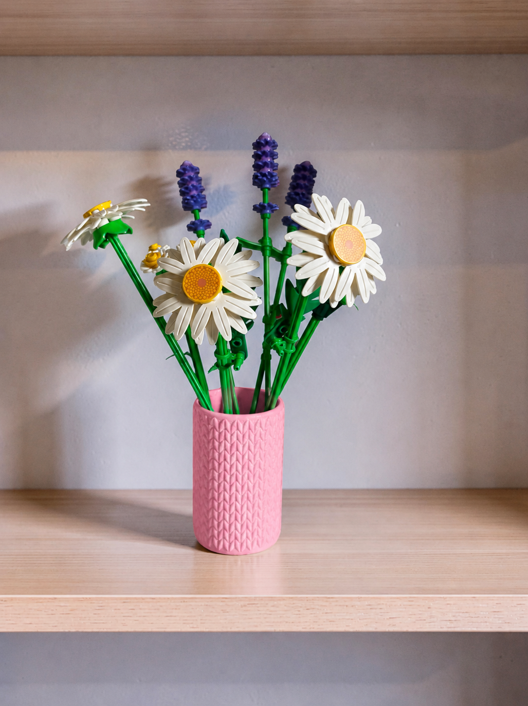 Vase for LEGO Botanicals Daisies 11508 | Modern Knitted Vase | 8cm Tall