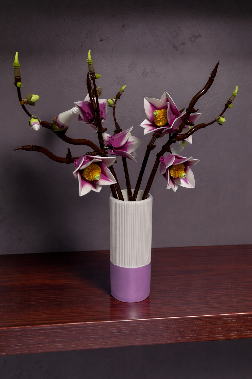 Vase for LEGO Magnolia Branches 11502– 18cm Vase – Custom Colour Base