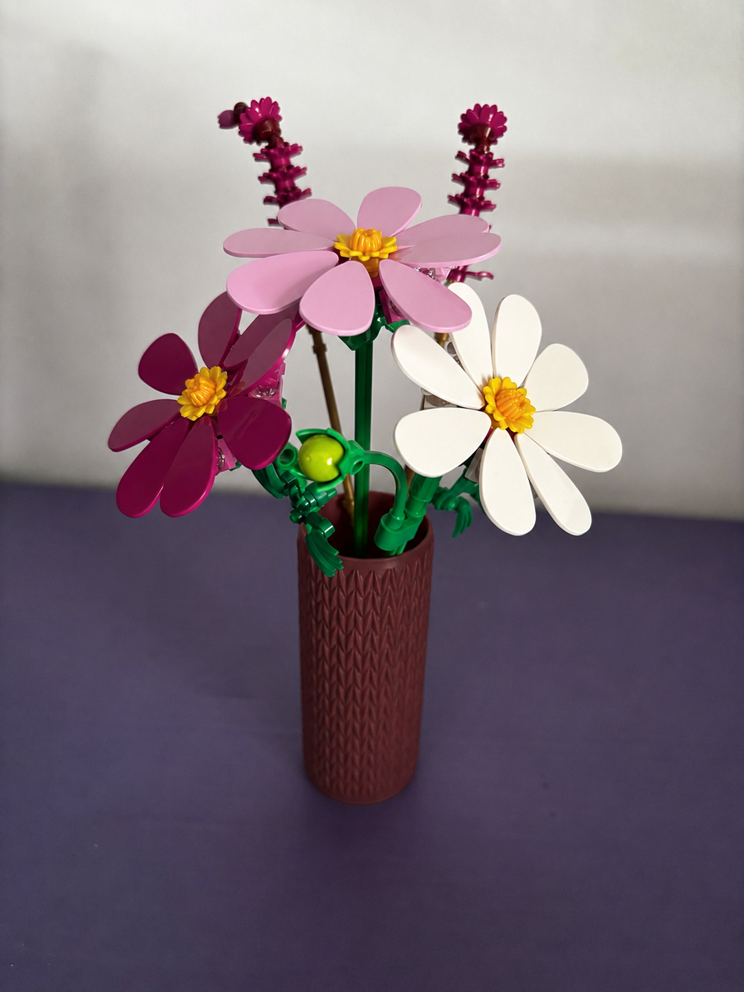 Vase for LEGO Botanicals Cosmos Flowers 11514 | Modern Knitted Vase | 11cm  Tall