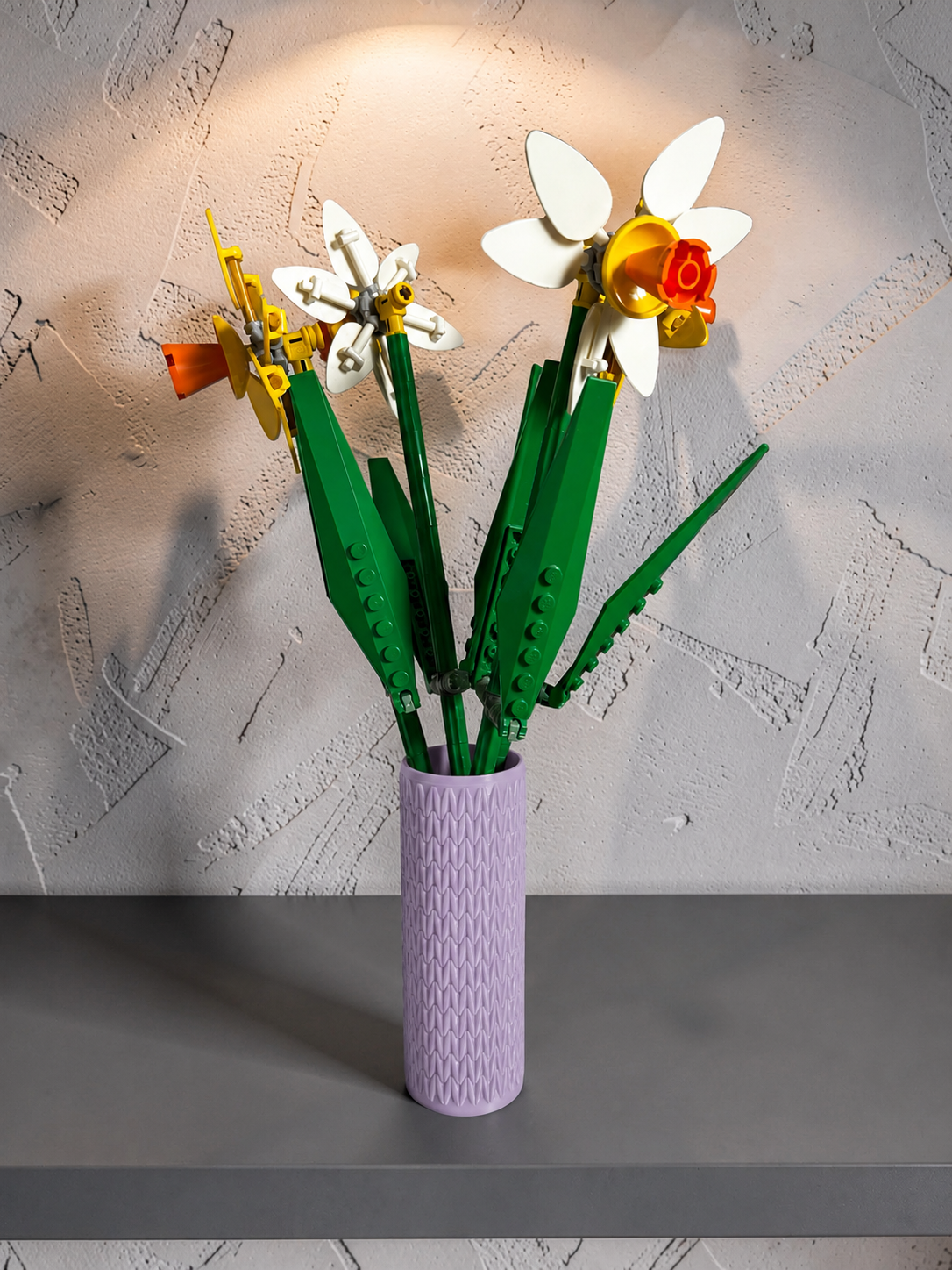 Vase for LEGO Icons Daffodils 40646 | Modern Knitted Vase | 11cm Tall