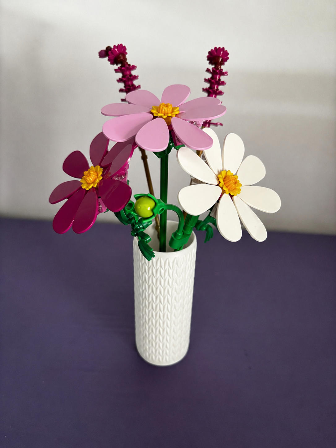 Vase for LEGO Botanicals Cosmos Flowers 11514 | Modern Knitted Vase | 11cm  Tall