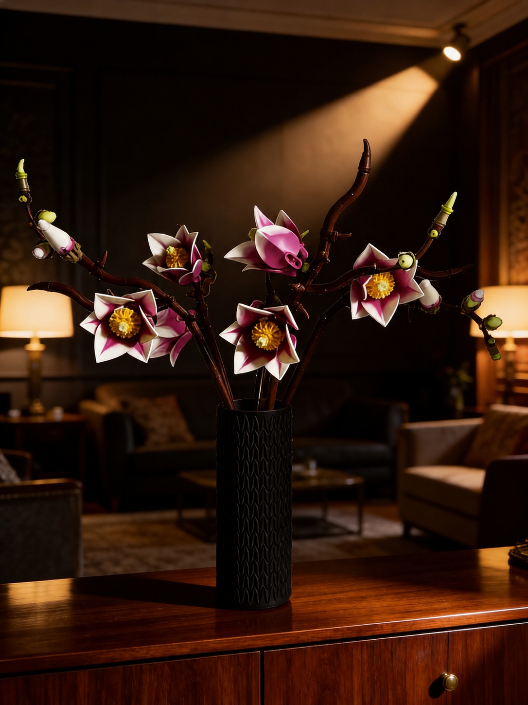 Vase for LEGO Magnolia Branches 11510 | Modern Knitted Vase | 18cm Tall