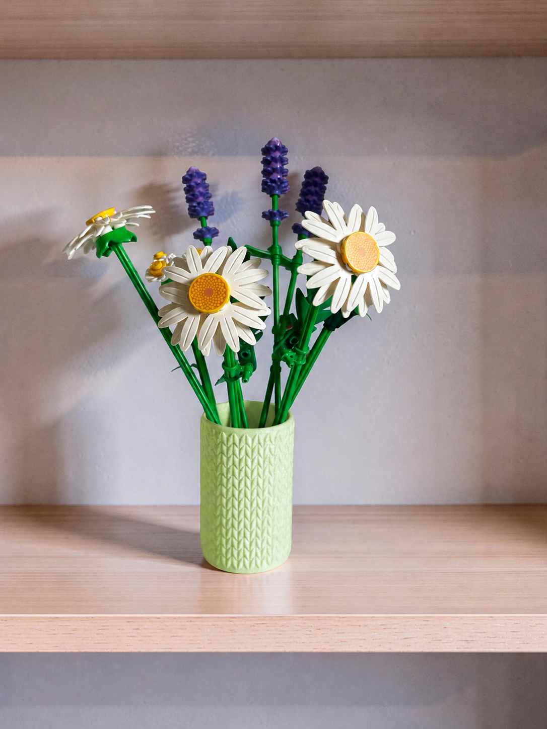 Vase for LEGO Botanicals Daisies 11508 | Modern Knitted Vase | 8cm Tall