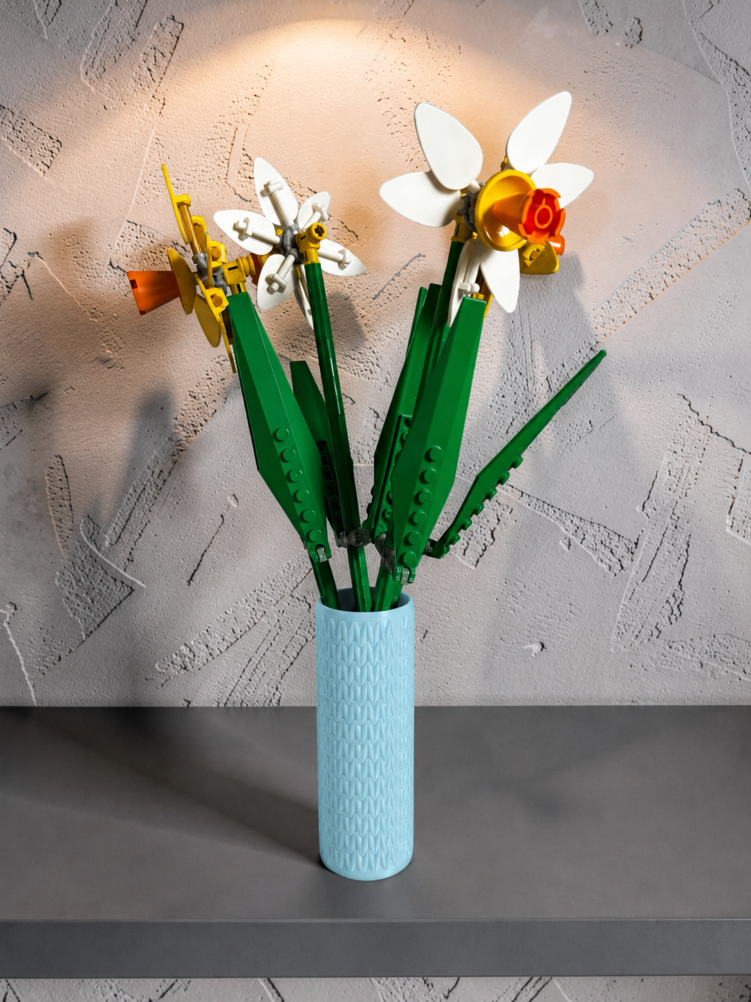 Vase for LEGO Icons Daffodils 40646 | Modern Knitted Vase | 11cm Tall