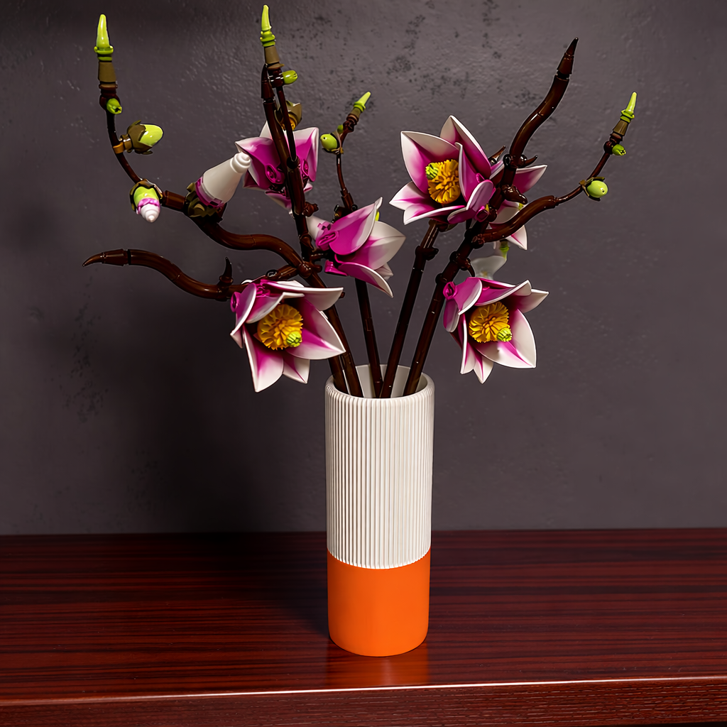 Vase for LEGO Magnolia Branches 11502– 18cm Vase – Custom Colour Base