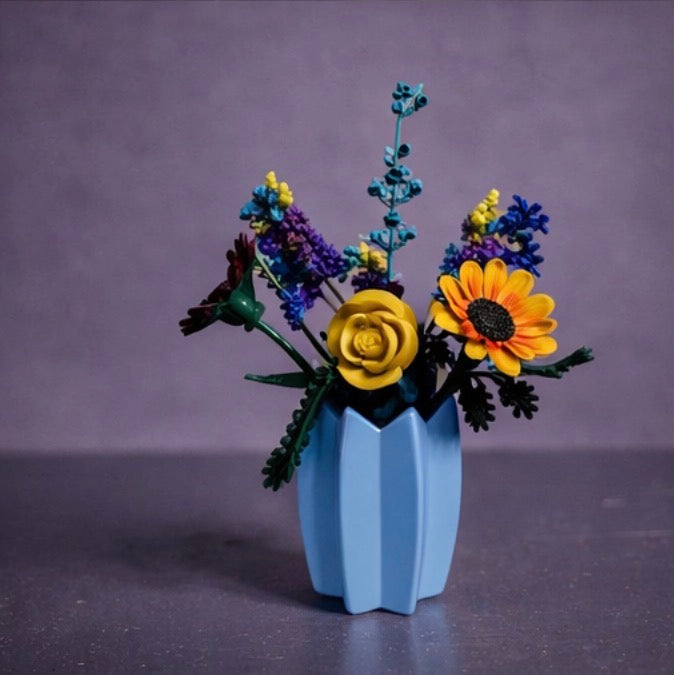 Vase For Lego Flowers,Bouquets, Botanicals tulips, Pink Roses, Red Roses 40461