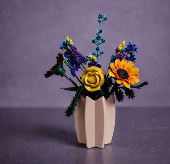 Vase For Lego Flowers,Bouquets, Botanicals tulips, Pink Roses, Red Roses 40461