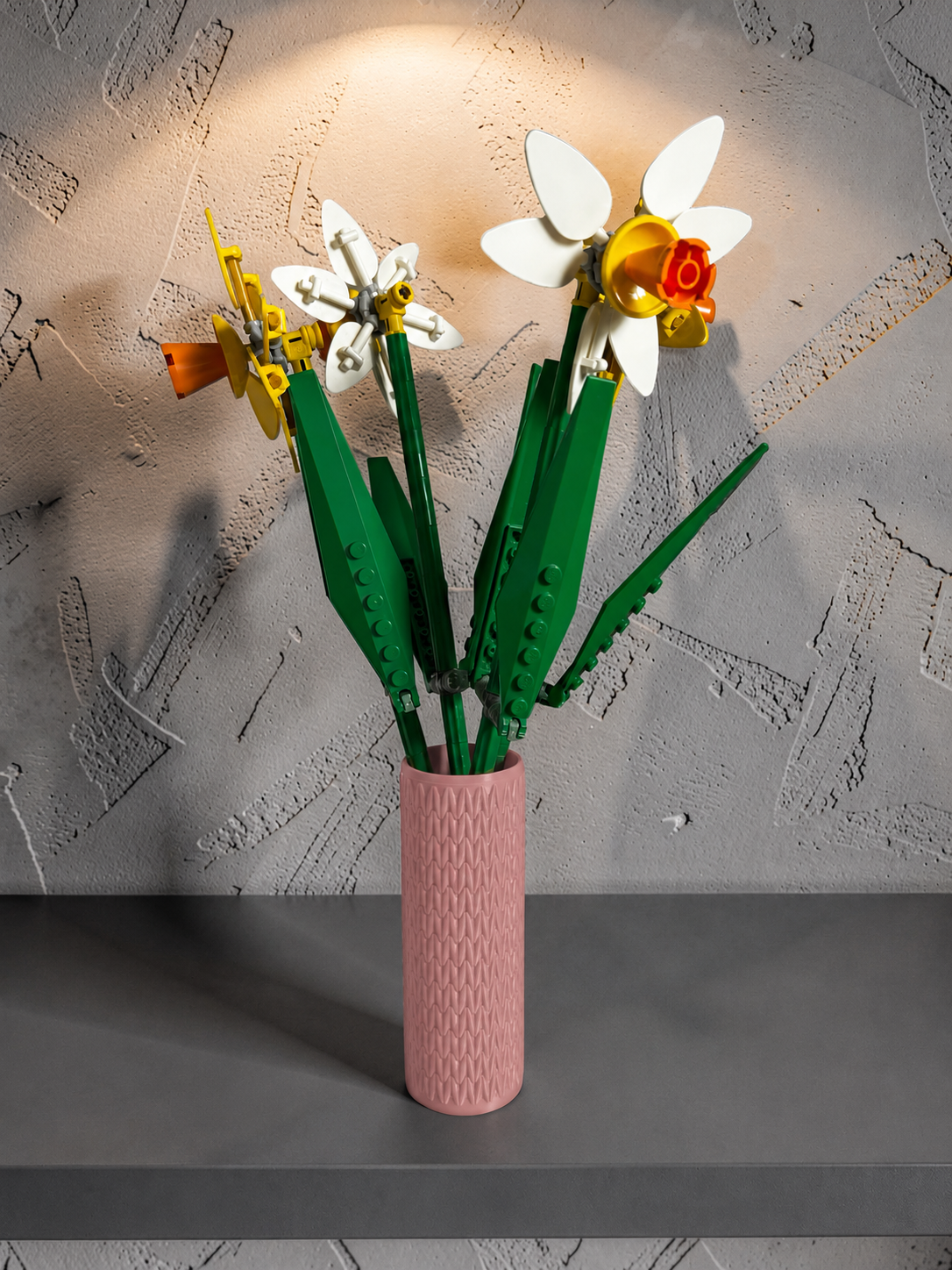 Vase for LEGO Icons Daffodils 40646 | Modern Knitted Vase | 11cm Tall