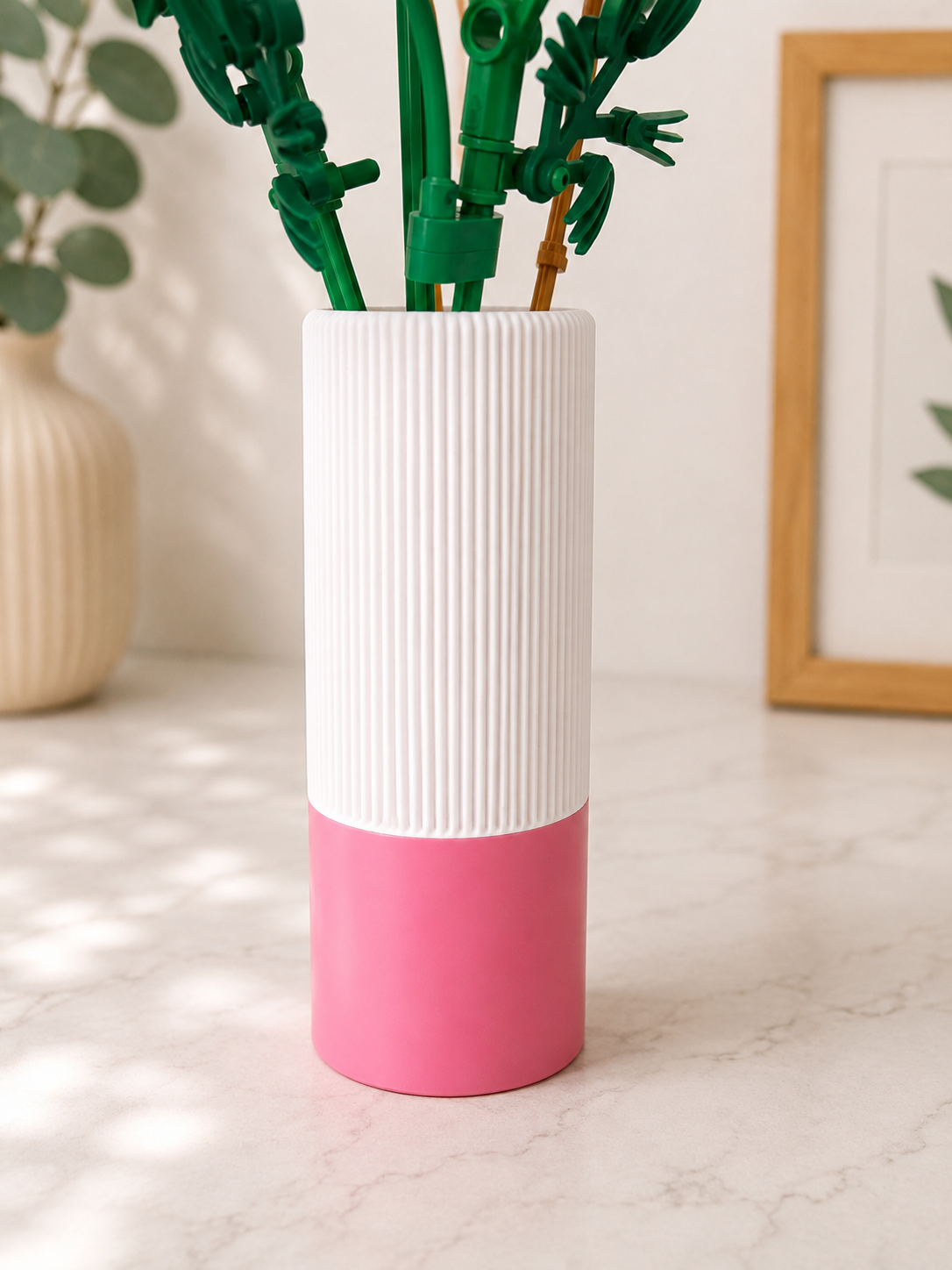Vase for LEGO Cosmos Flowers  11514– 11cm Vase – Custom Colour Base
