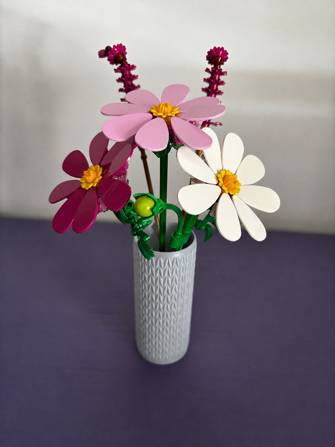 Vase for LEGO Botanicals Cosmos Flowers 11514 | Modern Knitted Vase | 11cm  Tall