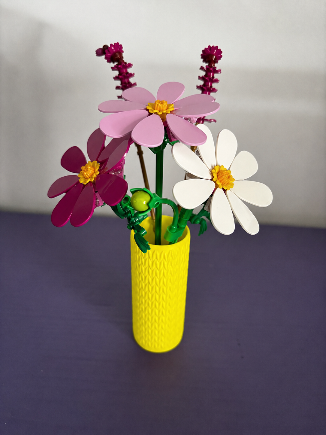 Vase for LEGO Botanicals Cosmos Flowers 11514 | Modern Knitted Vase | 11cm  Tall