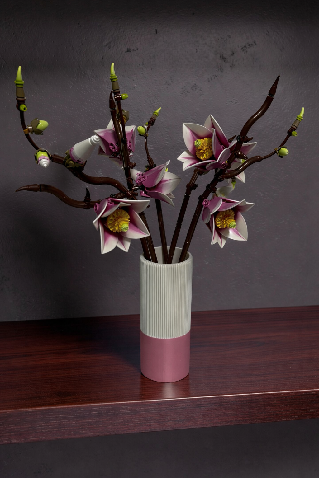 Vases For All LEGO Flowers Sets, Botanicals & Roses In A Modern Ribbed Design