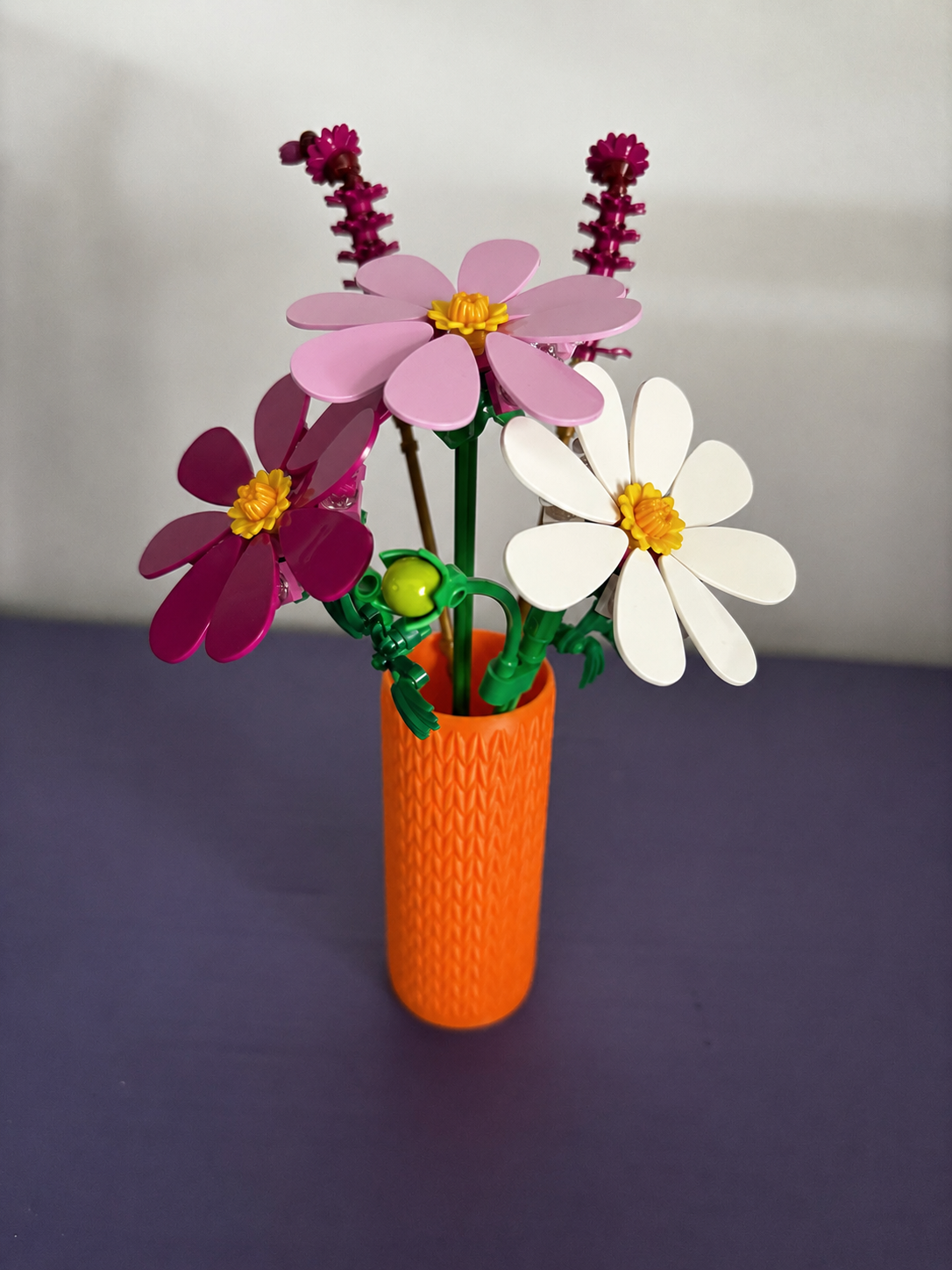Vase for LEGO Botanicals Cosmos Flowers 11514 | Modern Knitted Vase | 11cm  Tall
