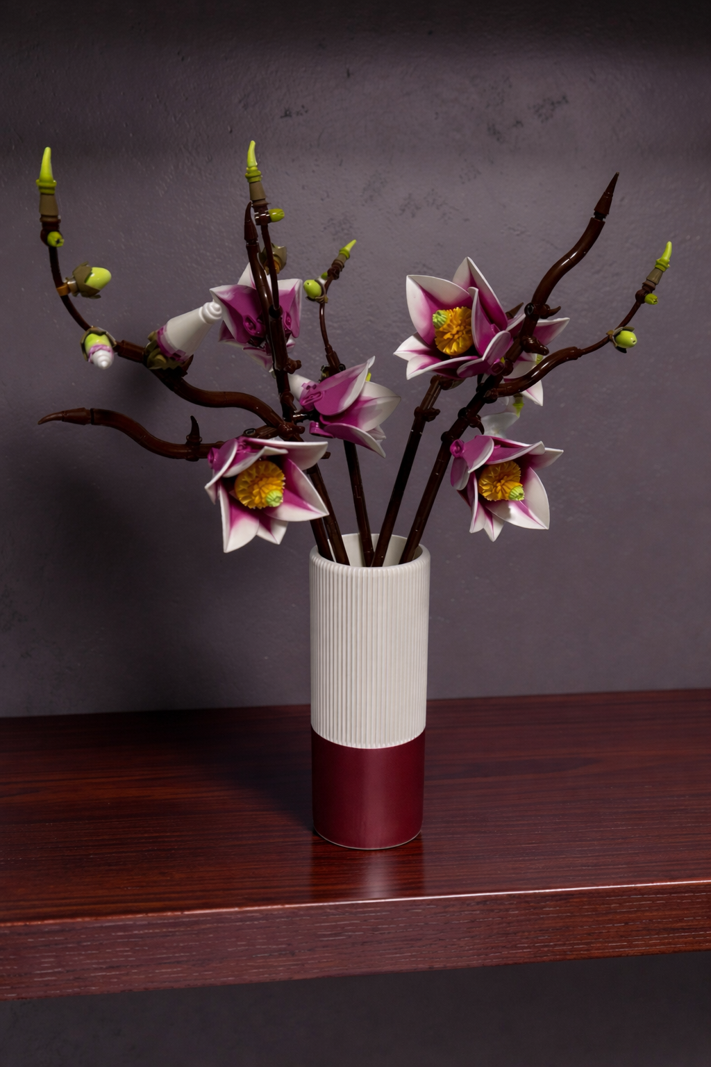 Vase for LEGO Magnolia Branches 11502– 18cm Vase – Custom Colour Base