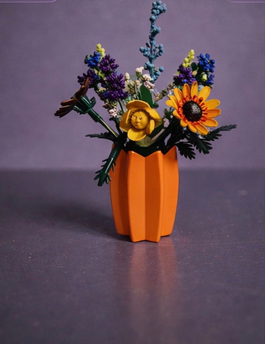 Vase For Lego Flowers,Bouquets, Botanicals tulips, Pink Roses, Red Roses 40461