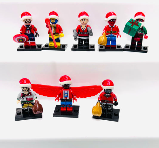 Custom Christmas Super Hero Set Of 8 Minifigures