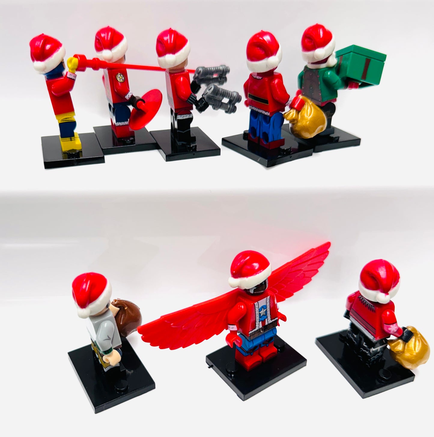 Custom Christmas Super Hero Set Of 8 Minifigures