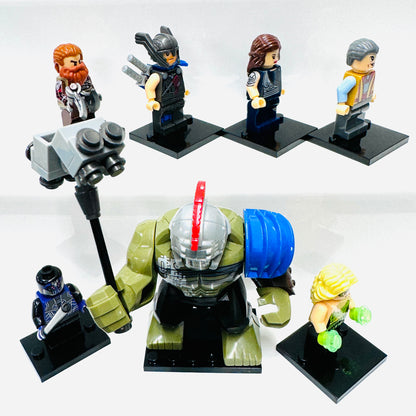 Custom Super Hero Thor Ragnarok Set Of 6 Minifigures & 1 Large Figure