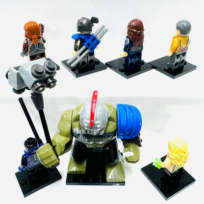 Custom Super Hero Thor Ragnarok Set Of 6 Minifigures & 1 Large Figure