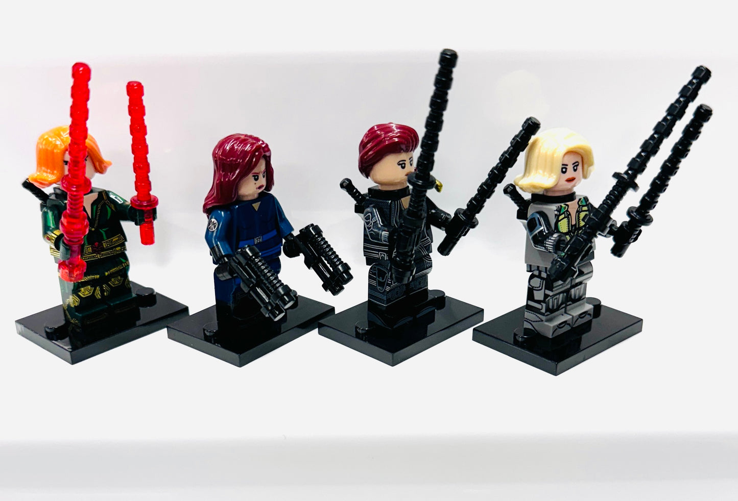 Custom Super Hero Black Widow Set Of 4 Minifigures